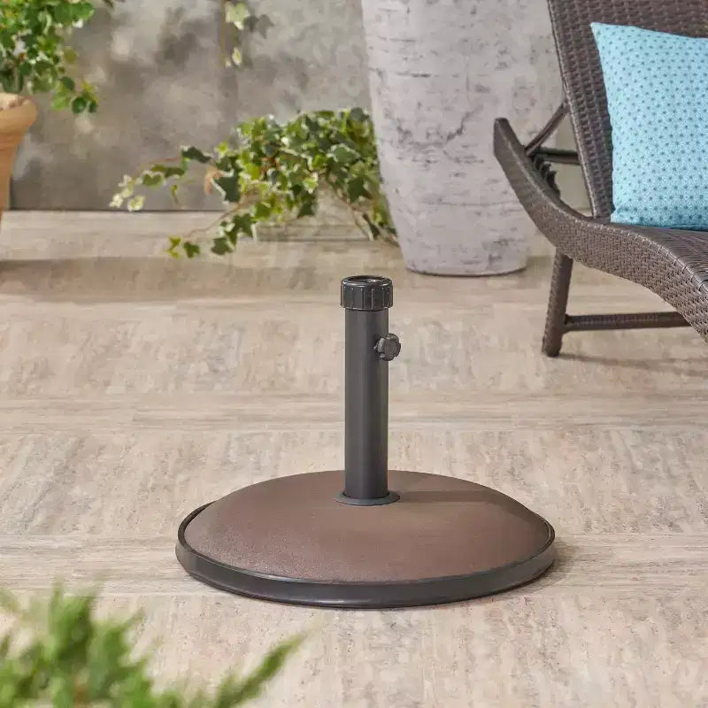 Pied de parasol circulaire en béton de 57 lb pour l'extérieur