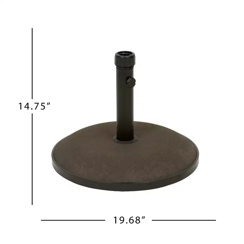 Pied de parasol circulaire en béton de 57 lb pour l'extérieur
