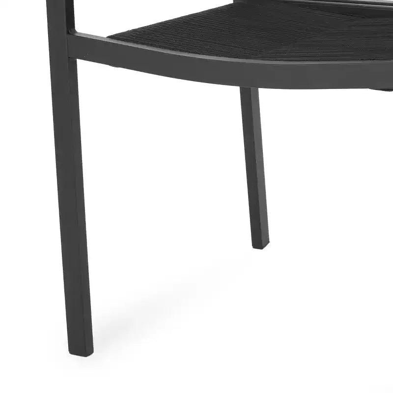 Chaises de salle à manger d'extérieur en aluminium et corde (lot de 2)
