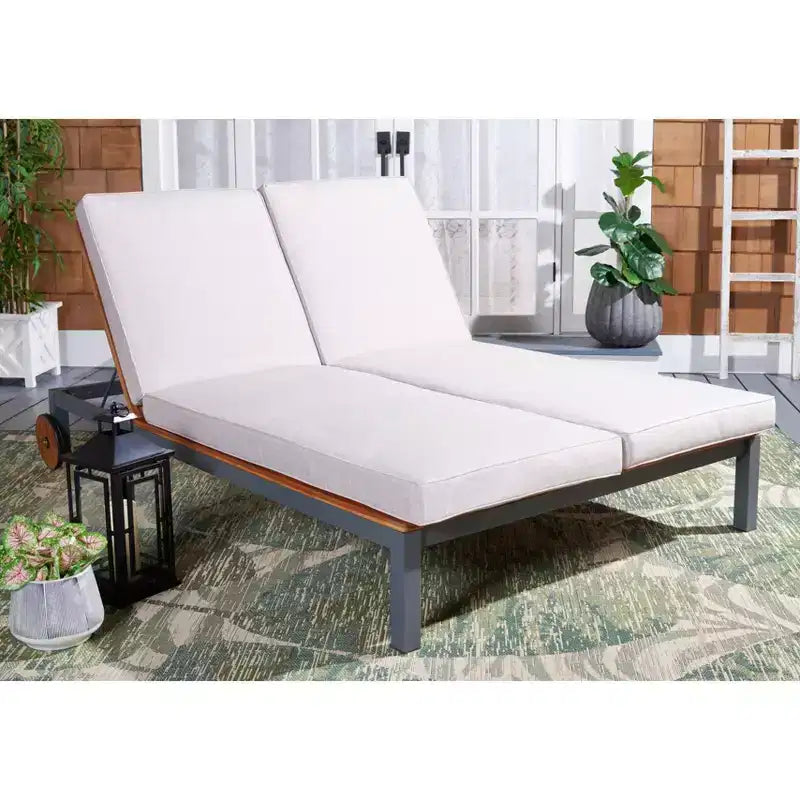 Chaise longue double avec coussin - Extérieur