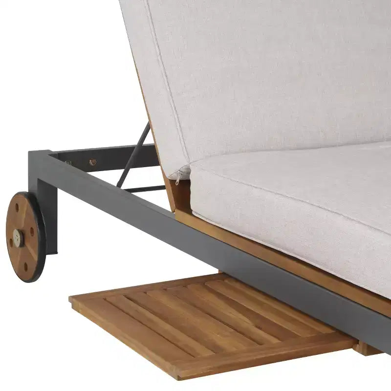 Chaise longue double avec coussin - Extérieur