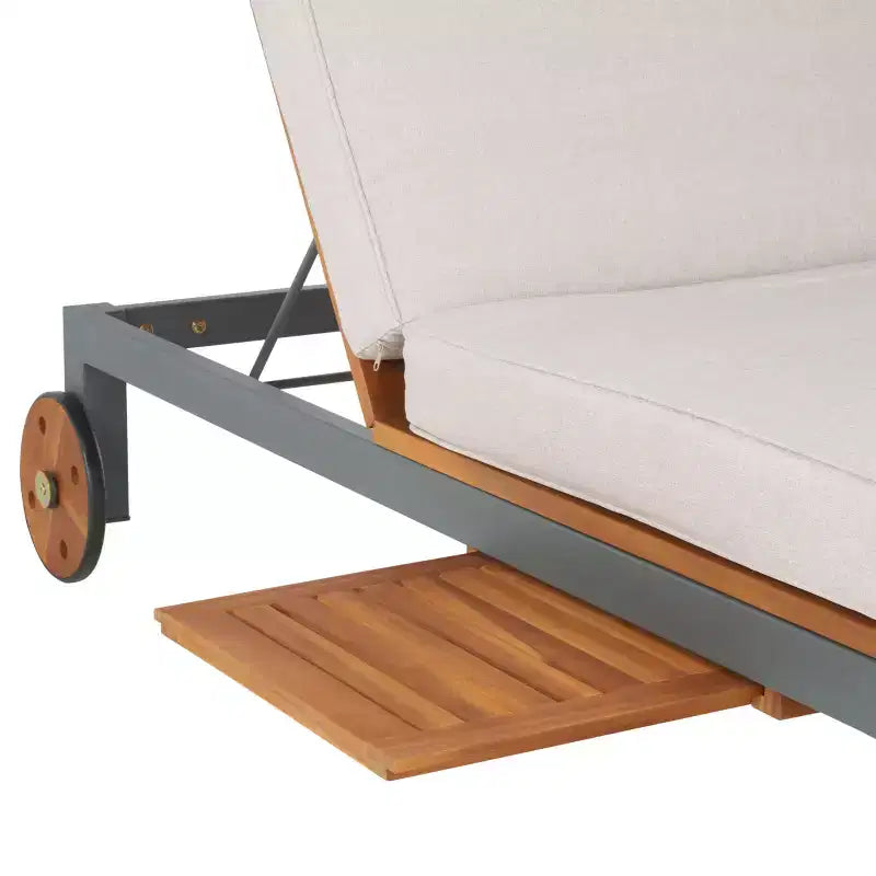 Chaise longue double avec coussin - Extérieur