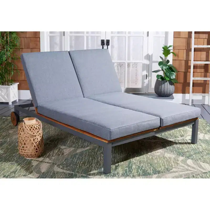 Chaise longue double avec coussin - Extérieur