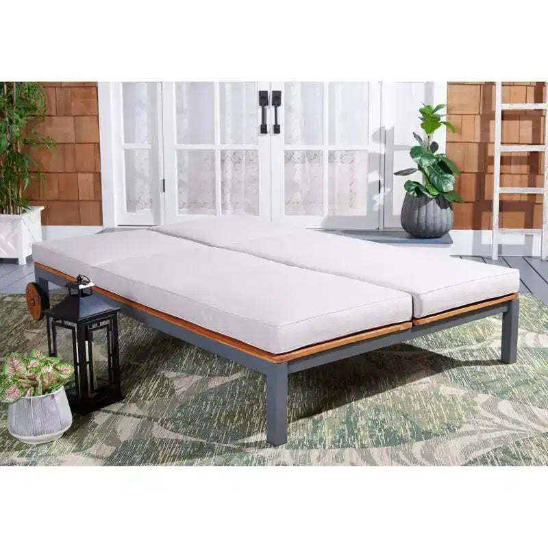 Chaise longue double avec coussin - Extérieur