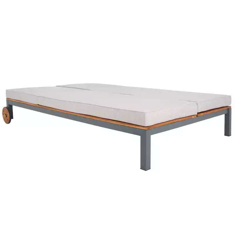 Chaise longue double avec coussin - Extérieur