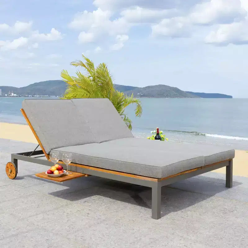 Chaise longue double avec coussin - Extérieur