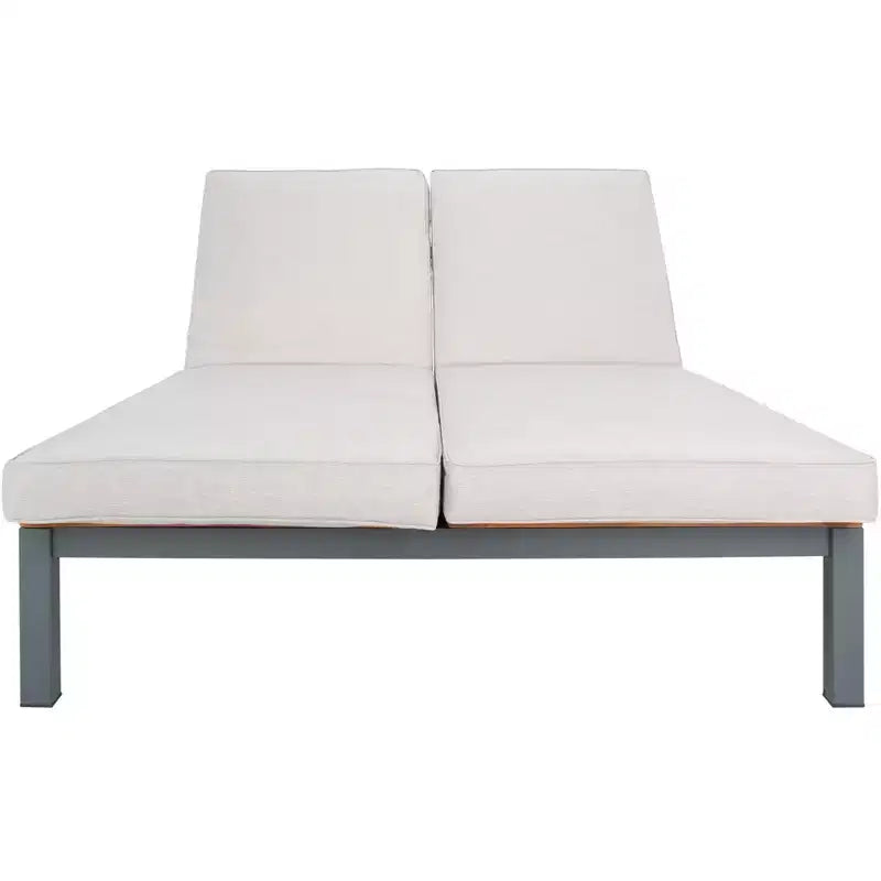 Chaise longue double avec coussin - Extérieur