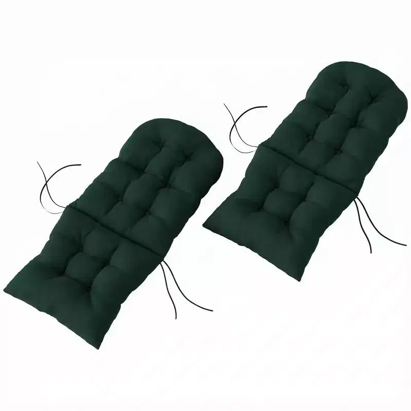 Lot de 2 coussins de chaise, coussins touffetés à dossier haut pour chaise de jardin avec attaches, coussins antidérapants pour chaises Adirondack