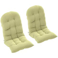 Outsunny Adirondack Chair Cushions Set of 2, Tufted High Back Patio Chair Cushions with Ties, Non-Slip Cushions for Adirondack Chairs