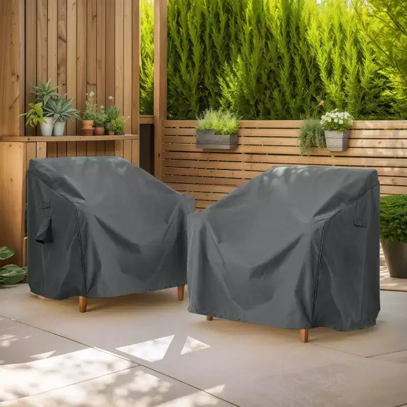 Housses de fauteuils de club résistantes à l'eau pour l'extérieur (lot de 2)