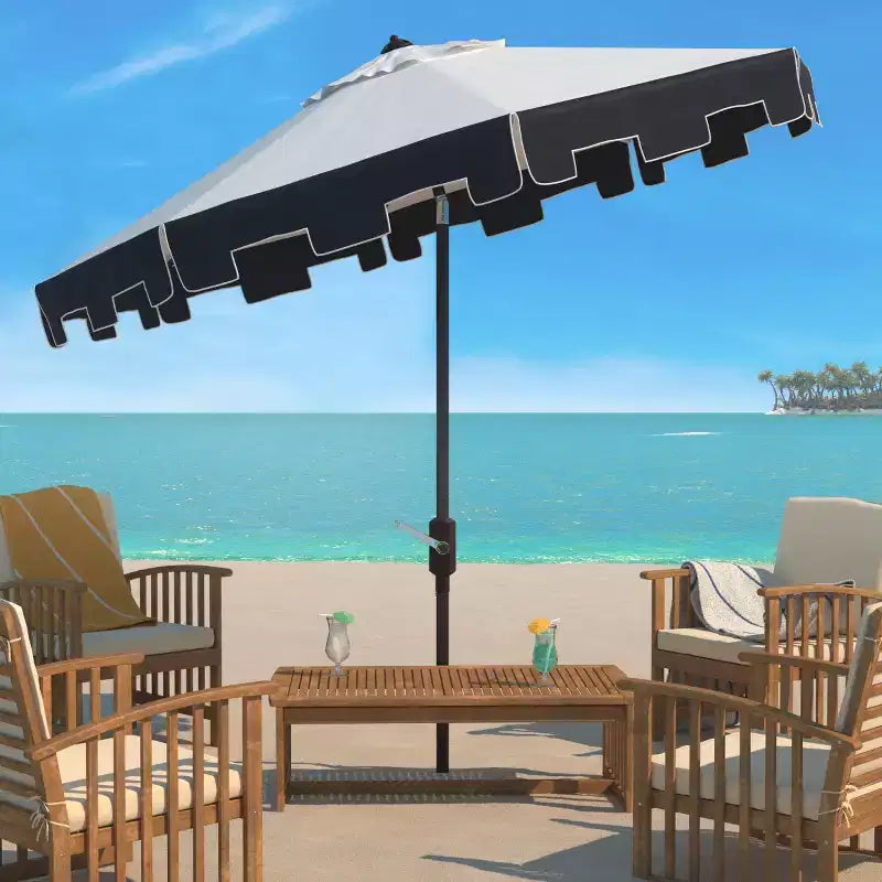 Parasol de ville inclinable automatique de 9 pieds résistant aux UV