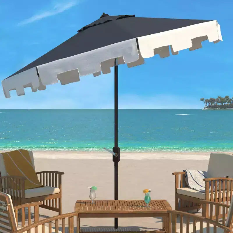 Parasol de ville inclinable automatique de 9 pieds résistant aux UV