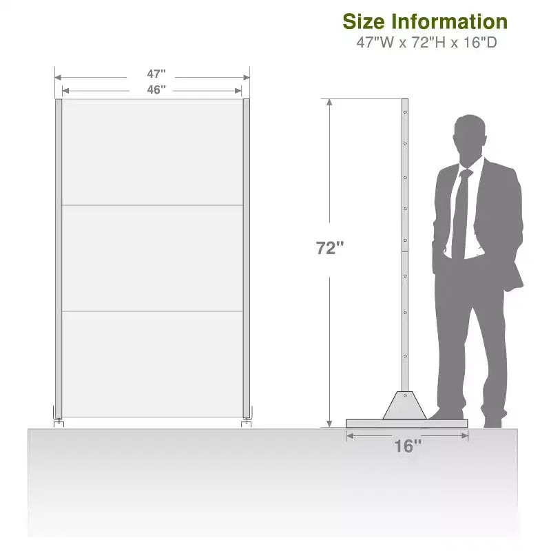 Paravent extérieur en métal noir de 72 x 47 pouces