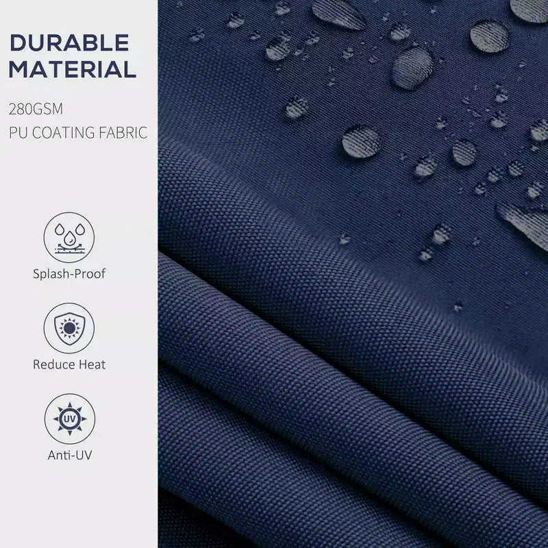 Store banne rétractable 2,4 x 2 m, abri pare-soleil 280 g/m² résistant aux UV pour terrasse, balcon, jardin, bleu