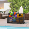 Rangement pour flotteurs de piscine, Chariot de piscine, avec roulettes, 43,25 L x 22,5 l x 28 H, Gris foncé