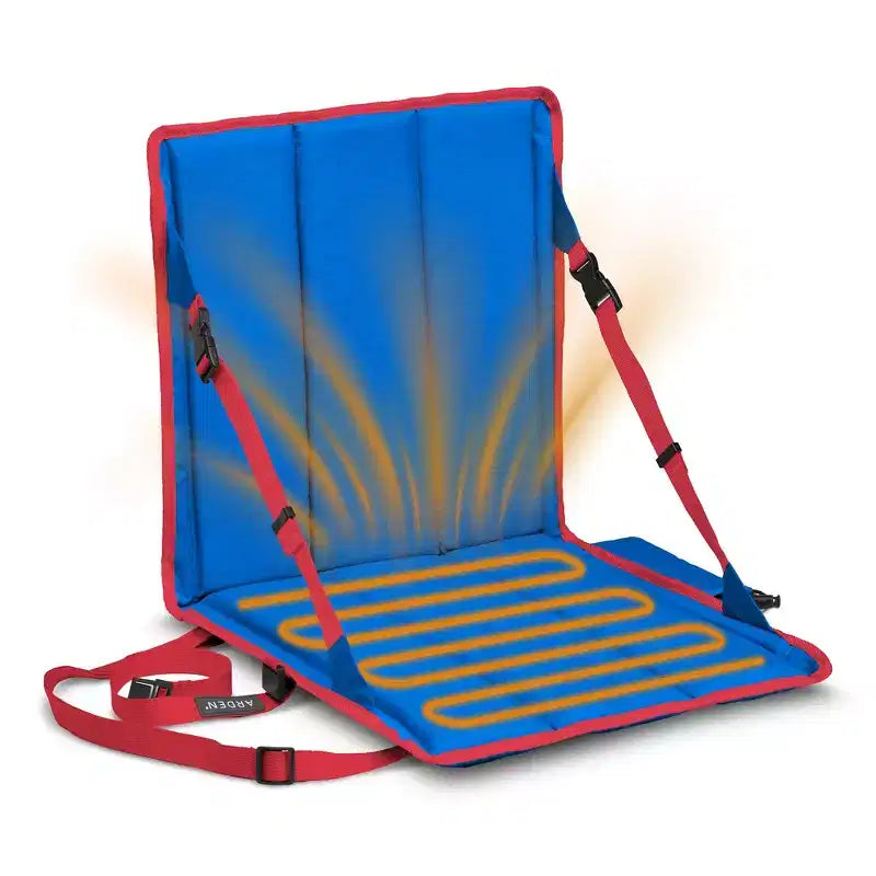 ARDEN Heated Stadium Seat, Foldable, Lightweight With Carrying Strap, Foam Cushion For Comfort, Adjustable, Back Support