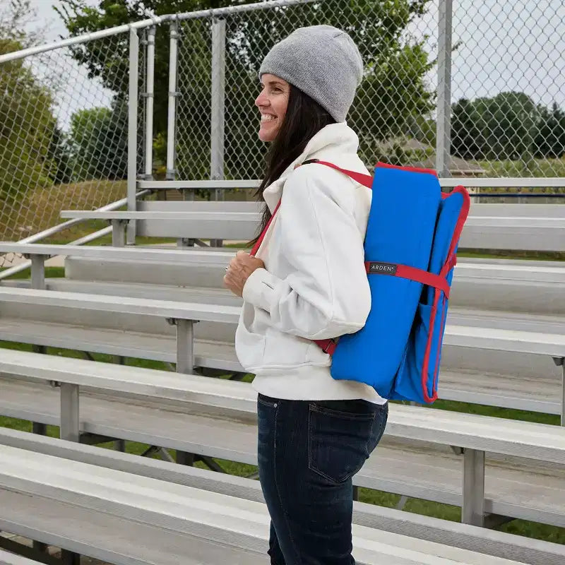 Siège de stade chauffant, pliable, léger avec sangle de transport, coussin en mousse pour plus de confort, réglable, support dorsal