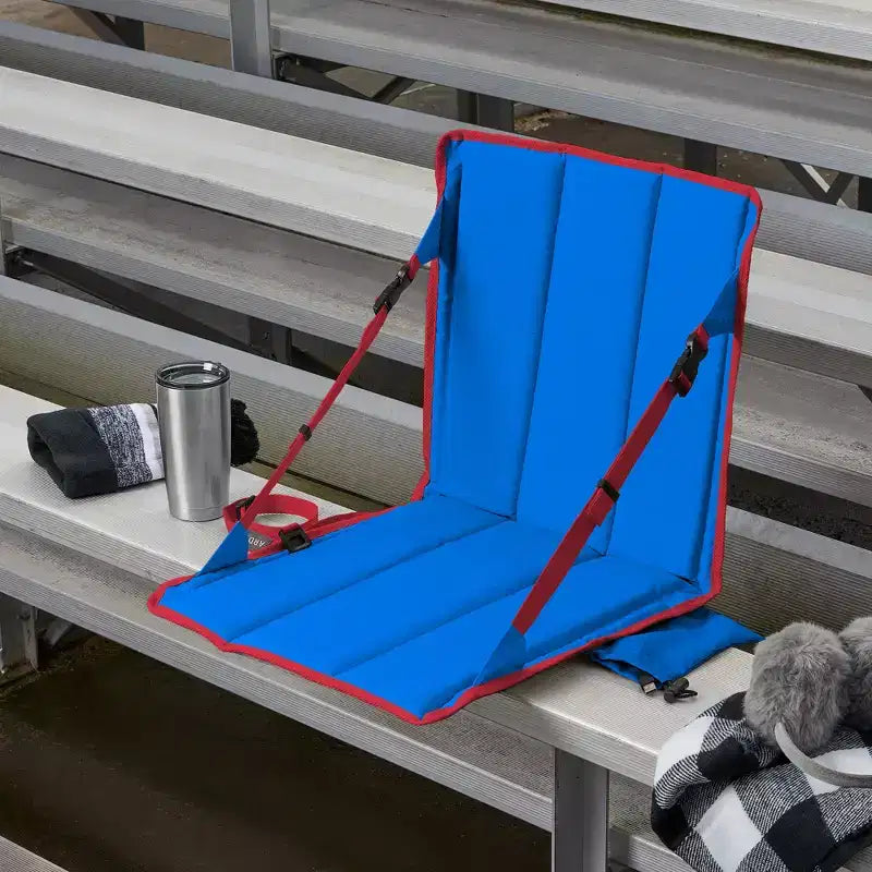 Siège de stade chauffant, pliable, léger avec sangle de transport, coussin en mousse pour plus de confort, réglable, support dorsal