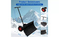 Pelle à neige à roulettes et chasse-neige, manche réglable rembourré, lame de 74 cm, roues de 25 cm (noir)