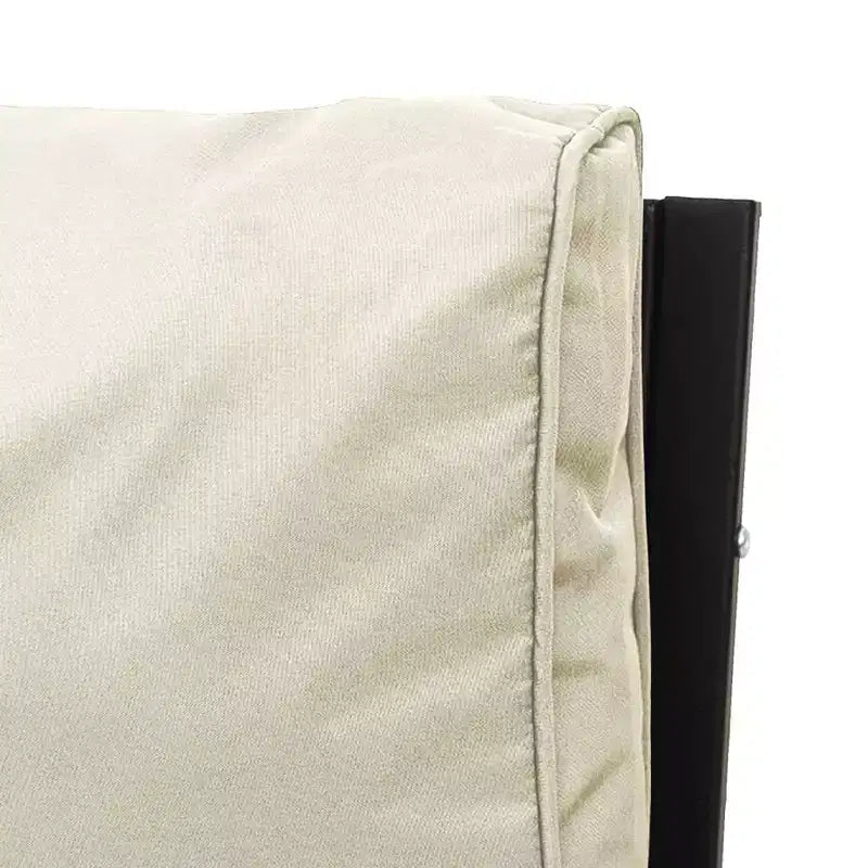 Chaise de jardin 2 pièces avec coussins et accoudoirs, en métal