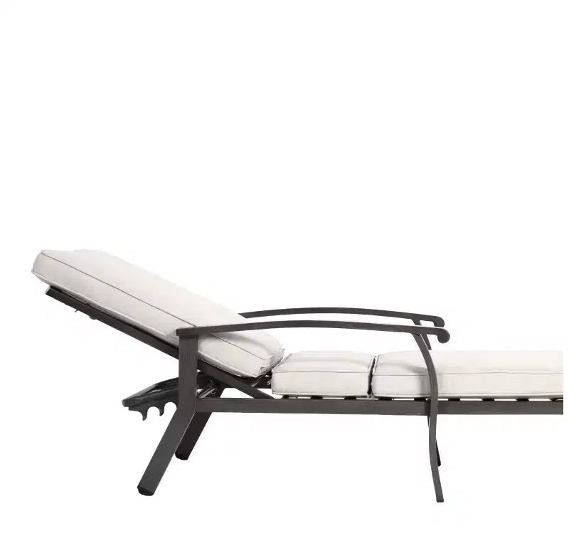 Chaises longues de patio, chaise longue d'extérieur en fonte d'aluminium
