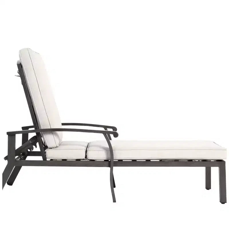 Chaises longues de patio, chaise longue d'extérieur en fonte d'aluminium
