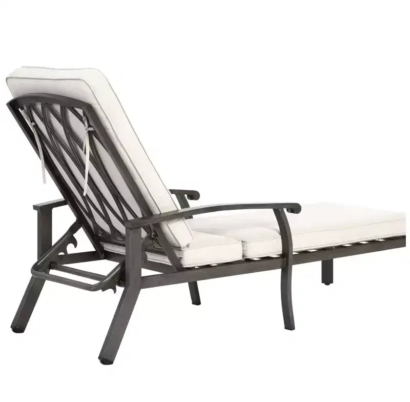 Chaises longues de patio, chaise longue d'extérieur en fonte d'aluminium