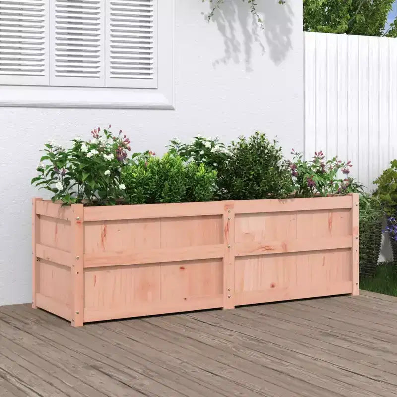Jardinière décorative d'extérieur en bois de pin massif pour plantes et fleurs