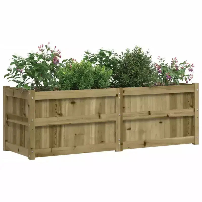 Jardinière décorative d'extérieur en bois de pin massif pour plantes et fleurs