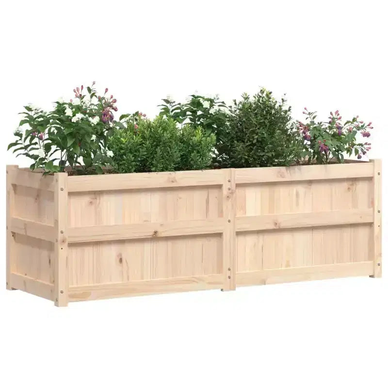 Jardinière décorative d'extérieur en bois de pin massif pour plantes et fleurs