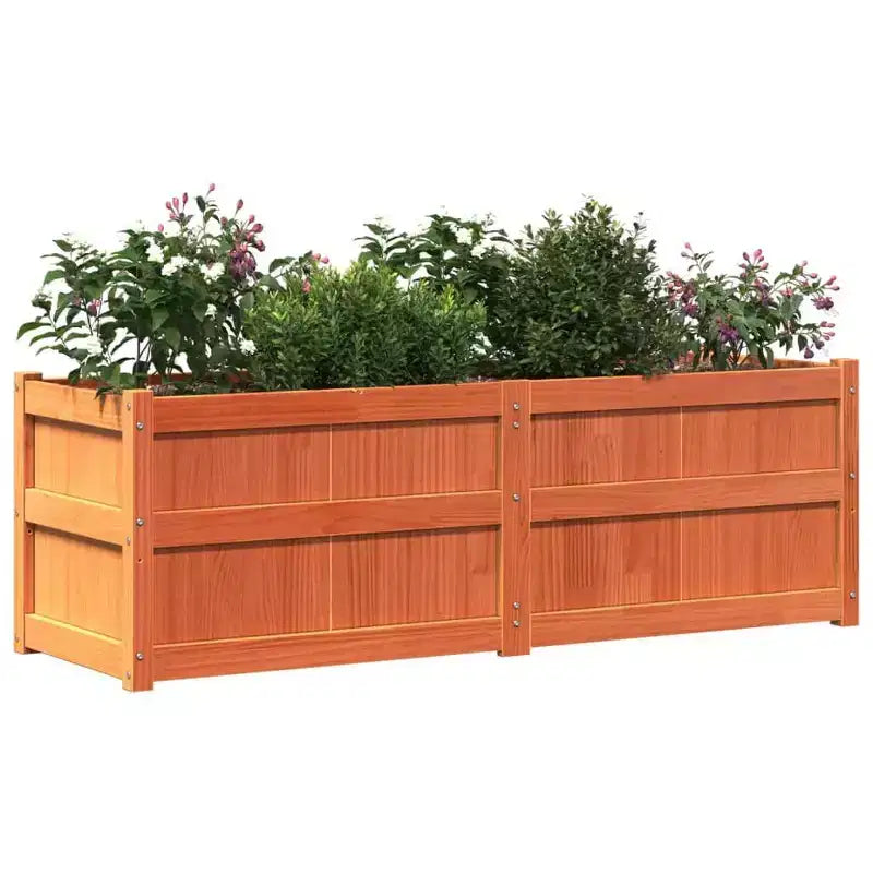 Jardinière décorative d'extérieur en bois de pin massif pour plantes et fleurs
