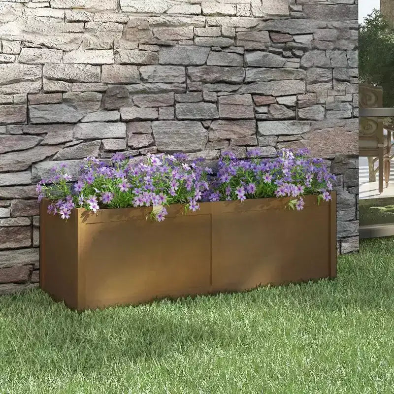 Jardinière de terrasse extérieure surélevée en bois de pin massif