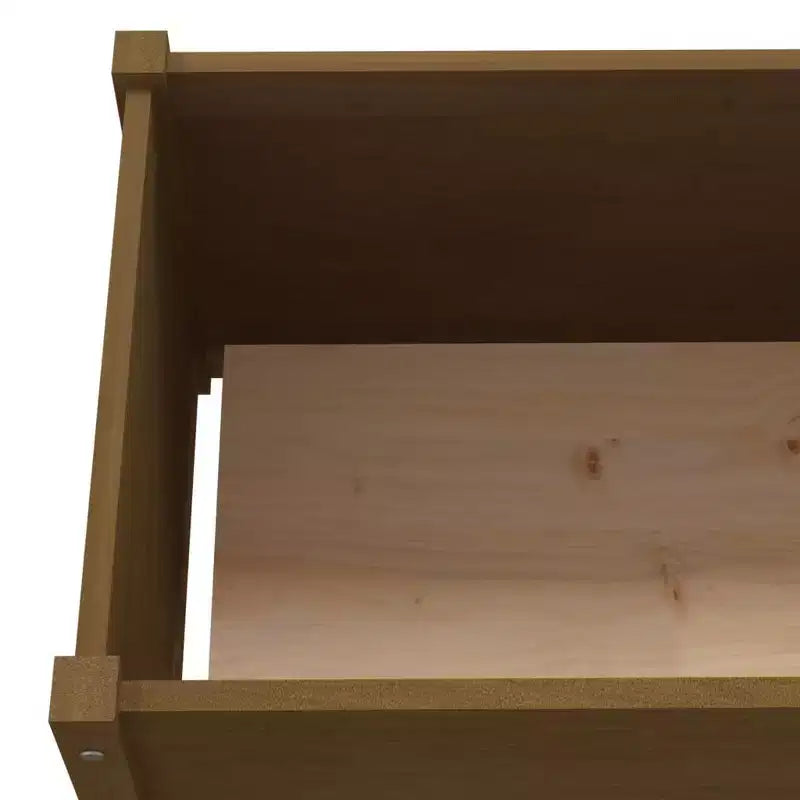 Jardinière de terrasse extérieure surélevée en bois de pin massif
