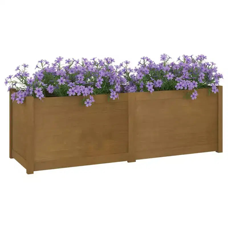 Jardinière de terrasse extérieure surélevée en bois de pin massif