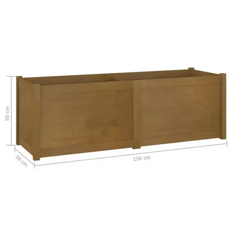 Jardinière de terrasse extérieure surélevée en bois de pin massif