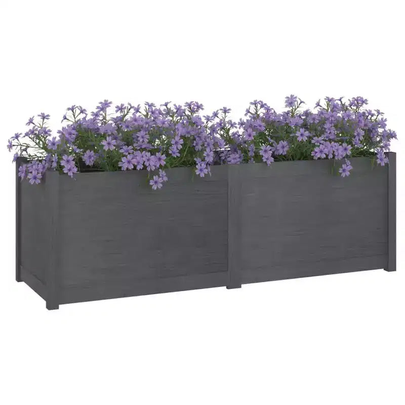 Jardinière de terrasse extérieure surélevée en bois de pin massif
