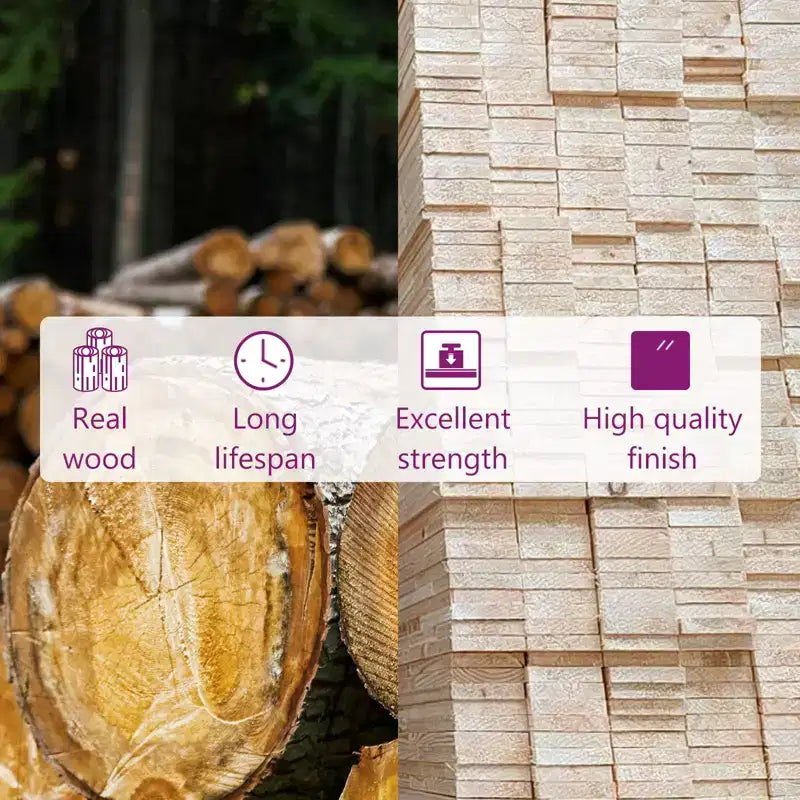 Jardinière de terrasse extérieure surélevée en bois de pin massif