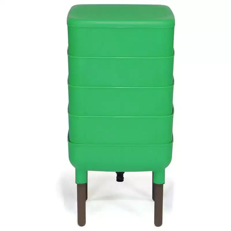 Composteur de vers de terre d'extérieur Essential Living, système d'intérieur à 4 plateaux, vert