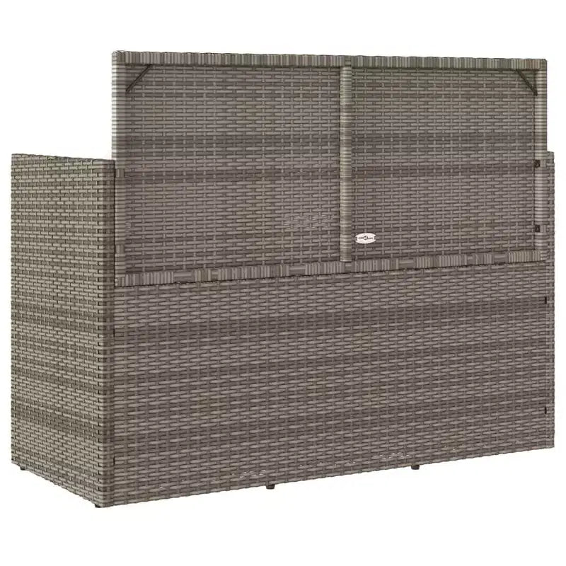 Banc de patio avec coussins, causeuse d'extérieur en rotin synthétique