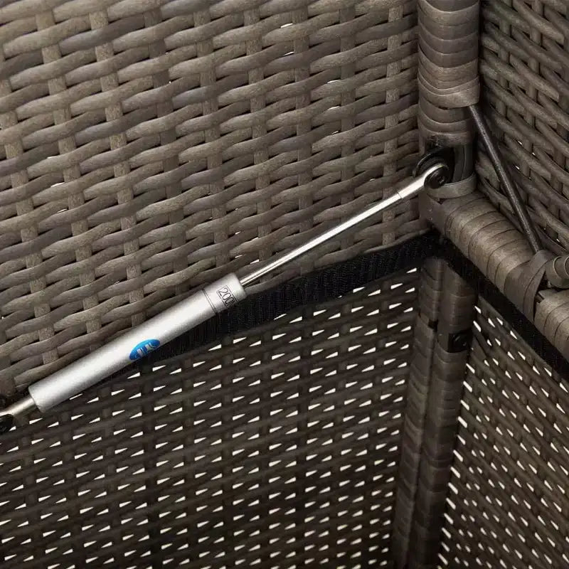 Banc de patio avec coussins, causeuse d'extérieur en rotin synthétique