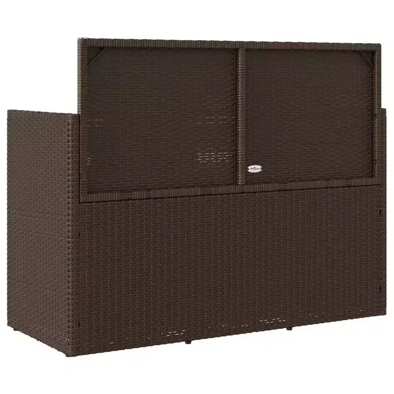 Banc de patio avec coussins, causeuse d'extérieur en rotin synthétique