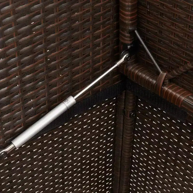 Banc de patio avec coussins, causeuse d'extérieur en rotin synthétique