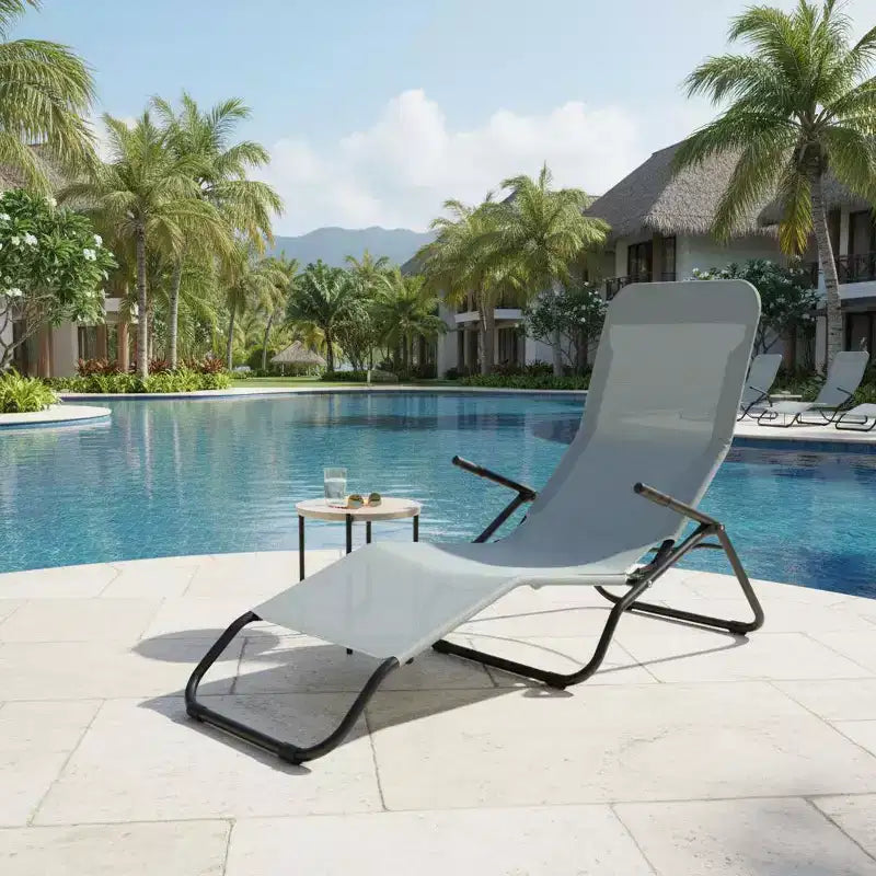 Lot de 2 fauteuils de relaxation pliables à bascule pour patio "Zéro Gravité"