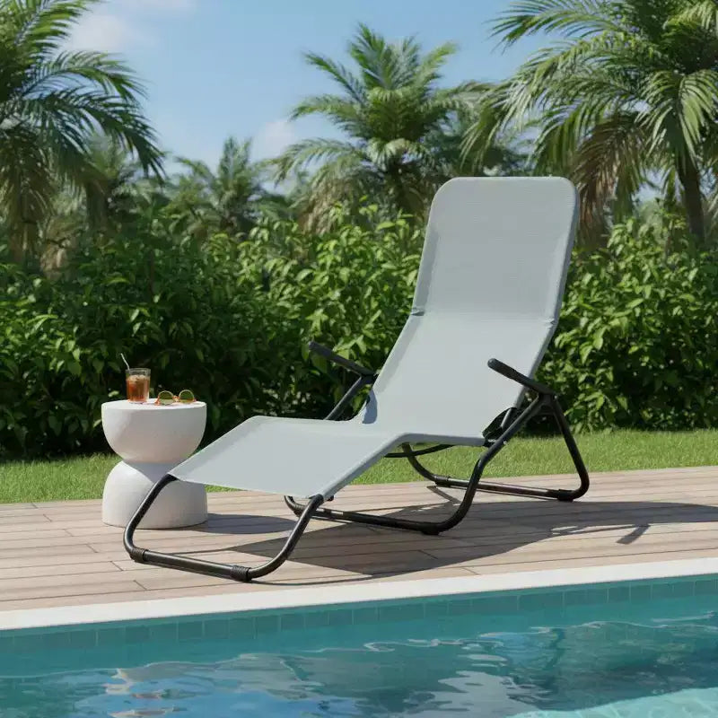 Lot de 2 fauteuils de relaxation pliables à bascule pour patio "Zéro Gravité"