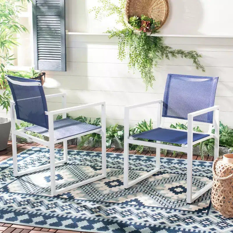(Lot de 2) - Intérieur/Extérieur - Bleu/Blanc