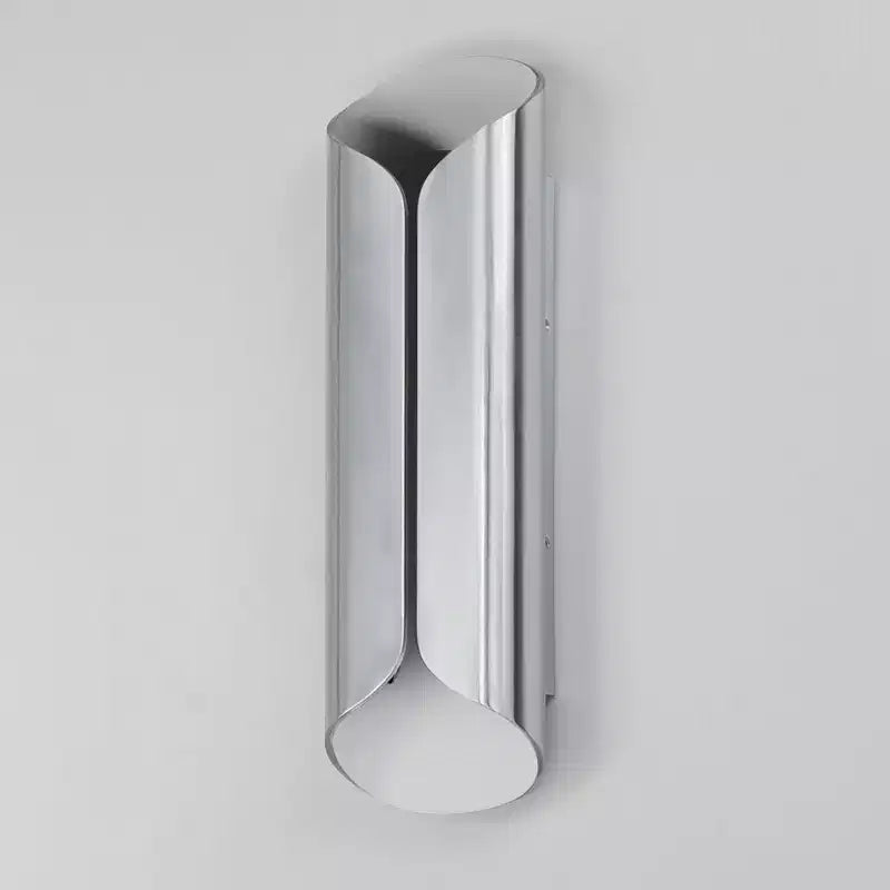 Applique murale en aluminium satiné/blanc