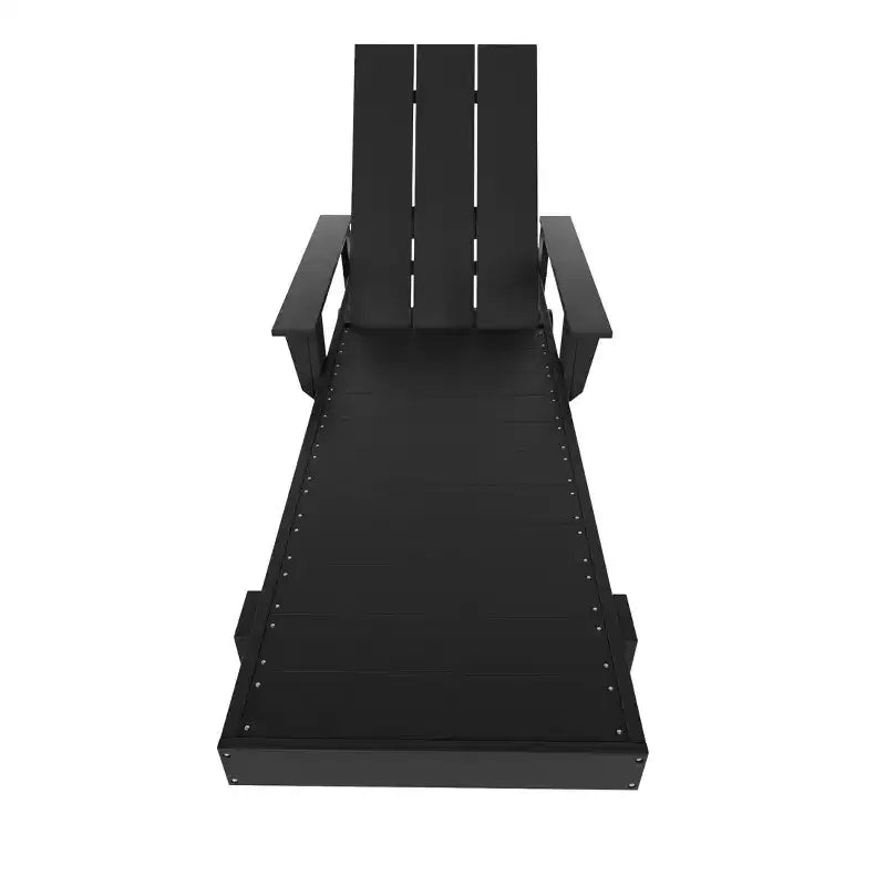 Chaise longue inclinable moderne avec accoudoirs et roulettes