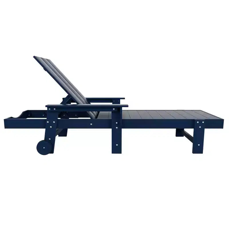 Chaise longue inclinable moderne avec accoudoirs et roulettes