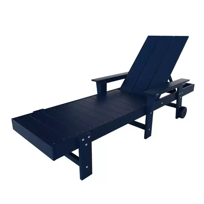 Chaise longue inclinable moderne avec accoudoirs et roulettes