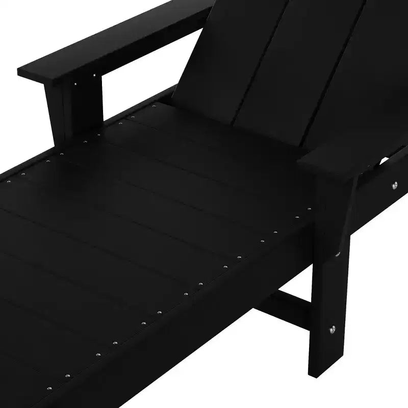 Chaise longue inclinable moderne avec accoudoirs et roulettes